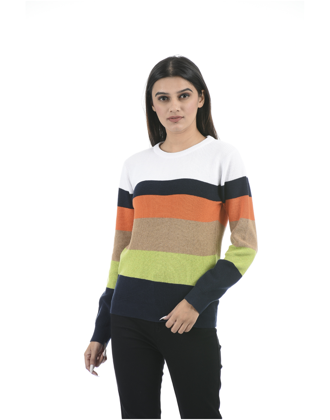 Portobello Wome Casual Wear Multicolor Sweater